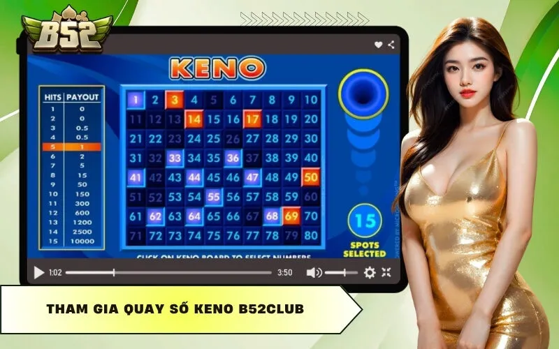 Tham gia quay số Keno B52club