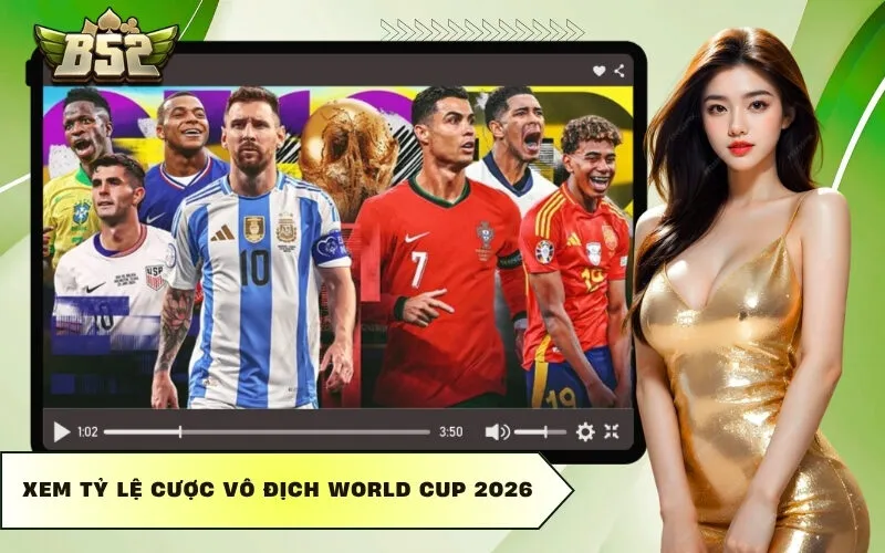 Xem tỷ lệ cược vô địch World Cup 2026